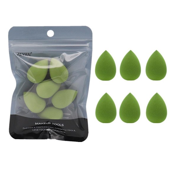 Mini Smink Svamp, Flerfärgad Smink Svamp, Liten Skönhetssvamp  rose red 6PCS