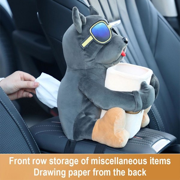 Mjuk Plysch Bil Tissue Box Papperskorg Soptunna Bil Armstöd Ny UK Förvaring V6C5 A as shown