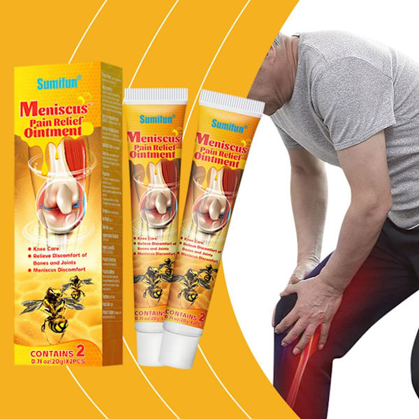 2 st Knäledslindring Gel BeeVenom Ledvårdsgel Lugnande Lindring Reparation N6H7