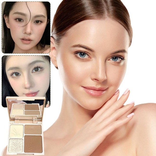 Fyrfärgspenna Highlighter Långvarig Mjuk Lätt Konturpalett Ansiktsmakeup style 1 one-size