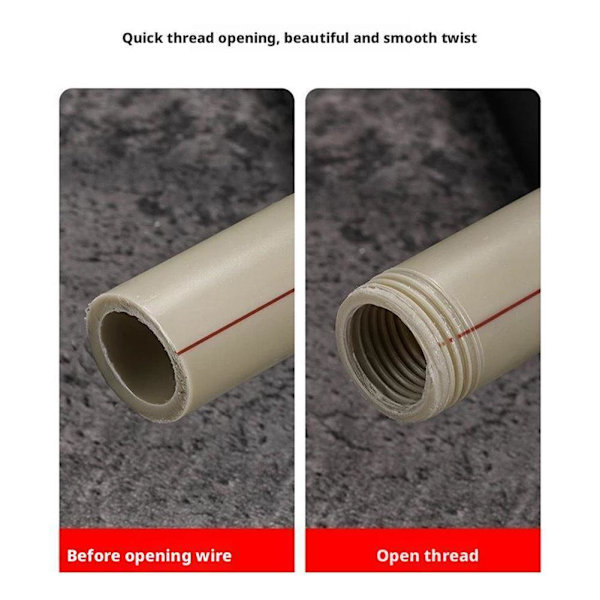 Integrerat gängverktyg för rör, invändigt och utvändigt, 1/2'' och 3/4'' vattenrör, integrerad gängare, elektrisk borrkompatibel 25mm threadB One size