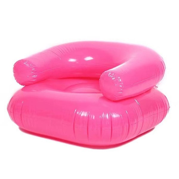 Uppblåsbar Poolsoffa Luftstol Strandpool Spelsäte PVC Pink Child