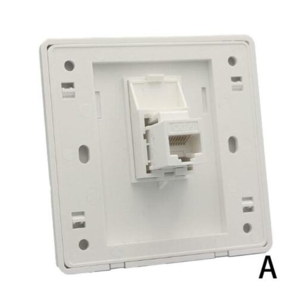 LAN CAT6 Uttag Vägguttag Nätverk Ethernet Panel Frontplatta RJ45 H3O9 whiteB 86mm*86mm