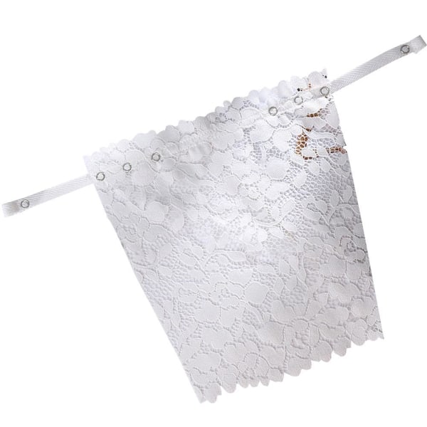 【COD】Anti-smudge Tubtopp Underdel Dam Enstycks Spets Underdel Inre Lager white One-size