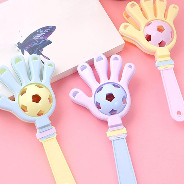 【Redo för leverans】 Barns tidiga utbildning Upplysning Gåva Instrument Leksak Fotboll Kul O2 Double ended rattle small