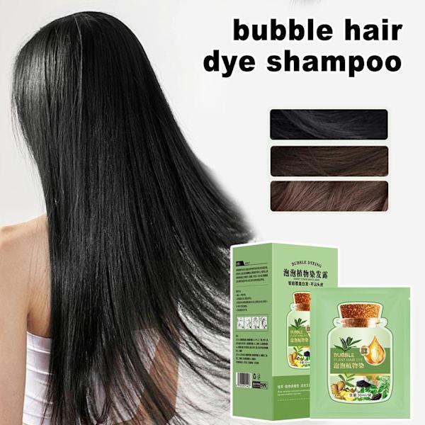 Icke-stimulerande bubbelhårfärg lätt att tvätta Unisex Naturlig växthårfärg; G1A8 chestnut brown 10pcs*30ml