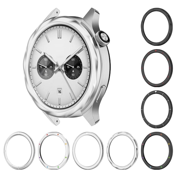 Metallram för Xiaomi Watch S4 S3 Skydd med Film Klockfodral för Klockram W1b5 black red For Xiaomi Watch S4 S3