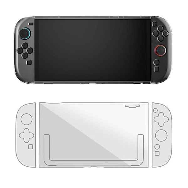 Spelkonsol PC-fodral för Nintendo Switch 2, Portabelt Transparent Stöttåligt Reptåligt Skydd, Spelkonsol Skyddsfodral Tillbehör