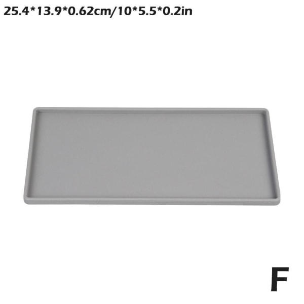 Silikon Plast Platt Bricka Fyrkantig Anti-halk Vridbar Badkar Holde grey 25.4*13.9*0.62cm/10*5.5*0.2in
