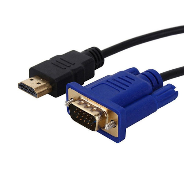 HDMI till VGA-kabel med ljud- och strömadapter för VGA-anslutning vid 1080p-upplösning