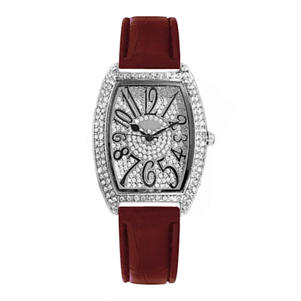 Dam Quartz Klocka Retro Stil Tunnformad Armbandsur Klocka Kvinnlig Student C3s0 Brown One size