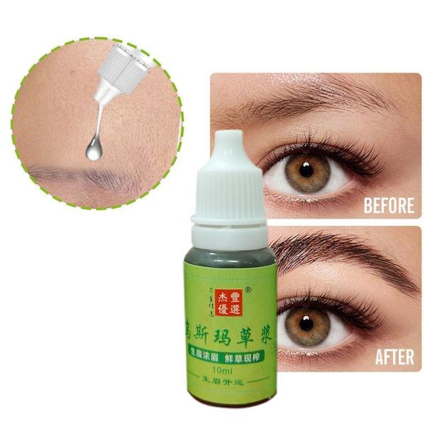 Ögonbrynstillväxt och lycka till Ren Usma Gräs Juice Flytande Hår H Tillväxt ot· greenA 10ml 2pcs