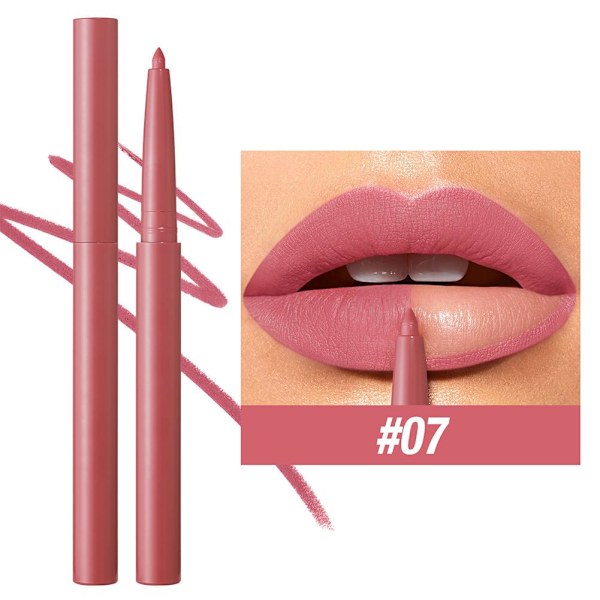 12 Färger Matt Läppenna Mjuk Matt Kontur Läppform Läppenna Prisvärd Läppmakeup L9o0 style7 0.2g