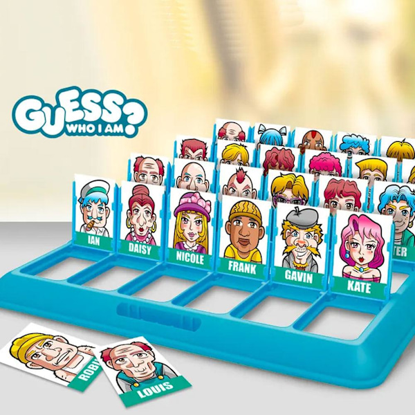 Gissa Vem Jag Är Kort Skrivbord Förälder-barn Interaktivt Spel Logiskt Tänkande Pedagogiska Barn C8R5 red VS blue onesize