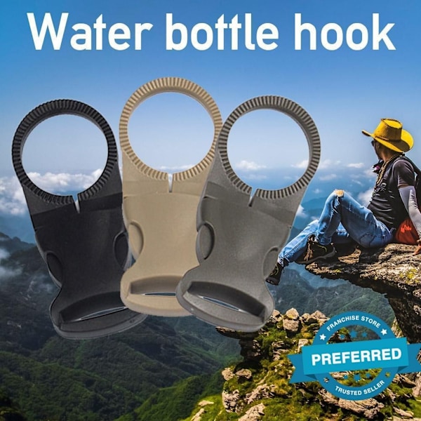 Hängande Spänne Bärbar Vattenflaska Set Mineralvattenflaskhållare För Ryggsäckar Med Utomhus B2m1 black One-size