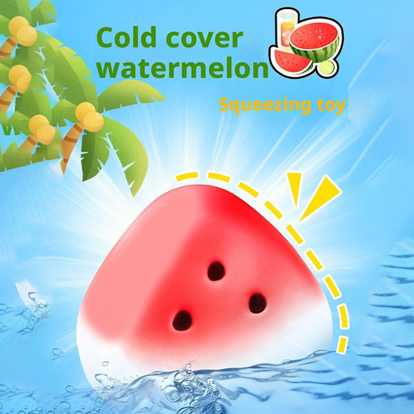 Vattenmelon Squishy Leksak Långsamt Stigande Mjuk Sensorisk Fidget Klämleksak För Barn P7E0