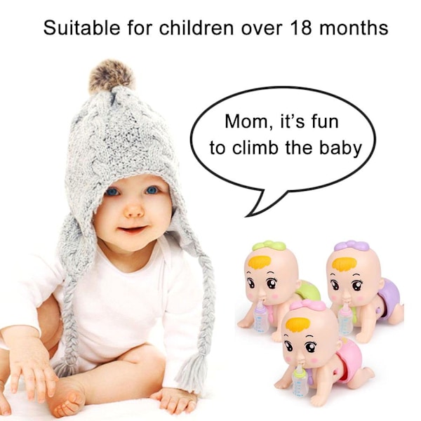 Krypande babyleksaker Dockor Guide Bebisar Lär sig Gå Utbildning Små Lärande Krypande Dockor S6L1  pink one-size