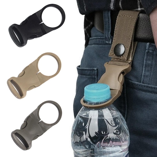 Hängande Spänne Bärbar Vattenflaska Set Mineralvattenflaskhållare För Ryggsäckar Med Utomhus B2m1 black One-size