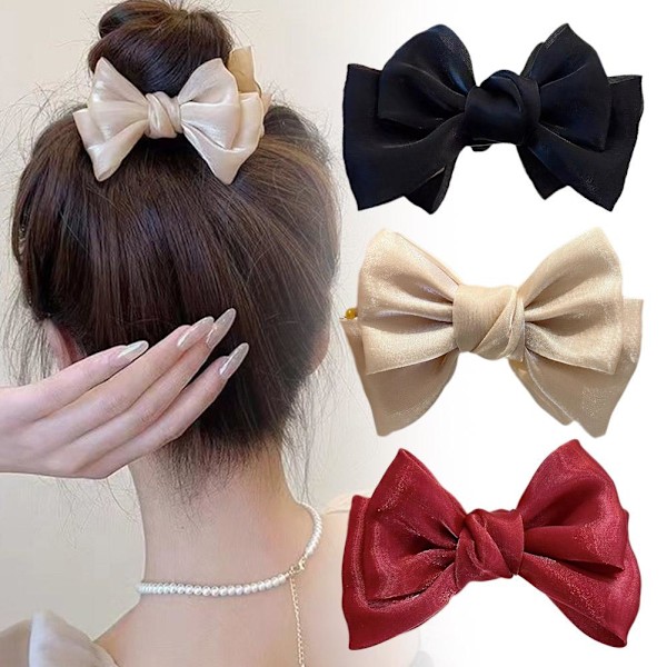 Elegant Smidd Rosett Hårnål Söt Prinsessrosett Hårnål Kvinnlig Vårboll Fé Hårnål Fransk D2Z7 Red 1pcs