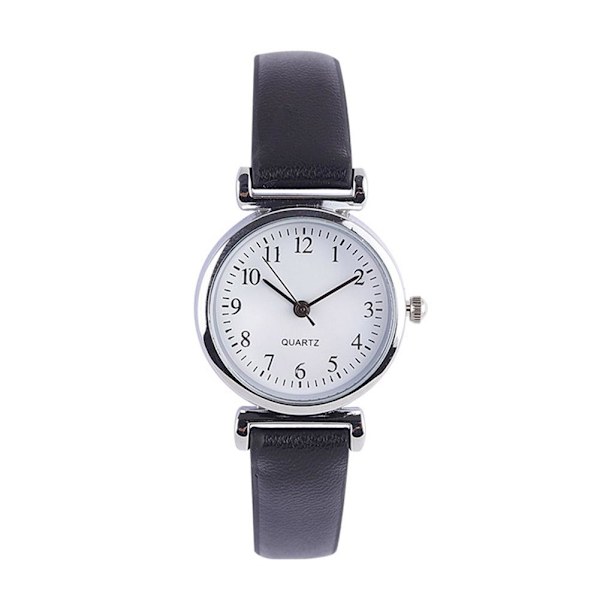 Damklockor Dam Klockor Liten Kvarts Analog Klocka Mode Black White One size