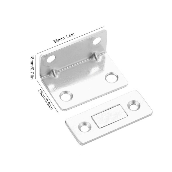 Ultratunn Osynlig Skåpstängning Magnetisk Formad L-hake Kök Ny~ sliver 1 set