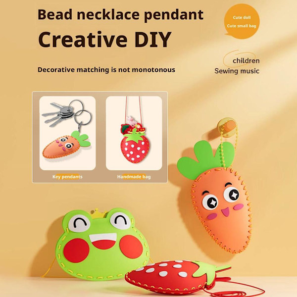 DIY Barnhantverk Tecknad Anka Björn Groda Rolig Tidig Utbildning Material Kit Hjälpmedel Set D9v7