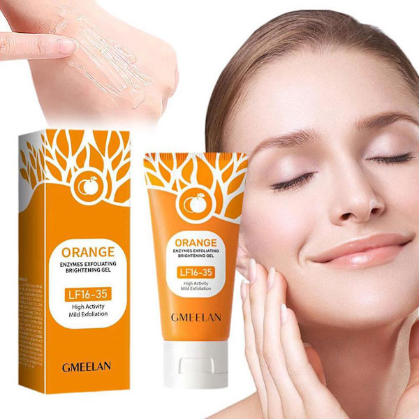 50g Apelsinenzymer Ansikts Hud Exfolierande Uppljusande Skrubb Gel Ny Bäst~