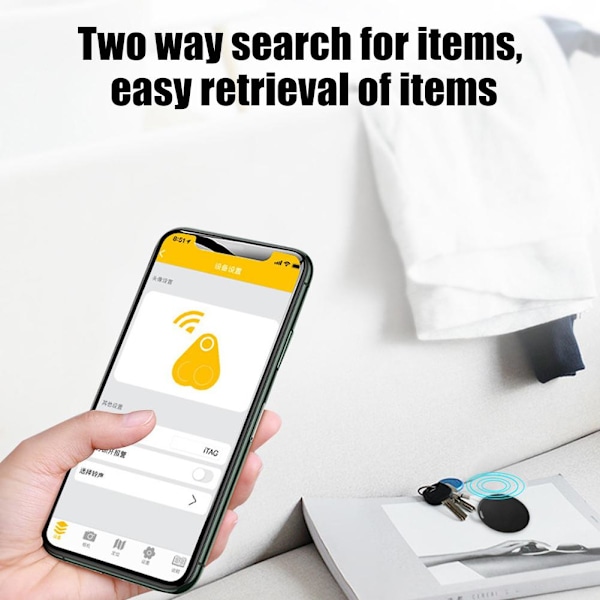 Bärbar GPS-tracker för husdjur Anti-förlustenhet Bluetooth IOS-system a White One size