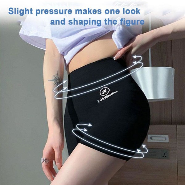 Hög midja hajbyxor sömlösa smala underkläder nya sportshorts höftlyft Z1T2 Green2 L