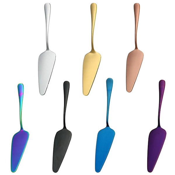Tårtspade Pizzaspatel Tårtkniv Skovel Skärare Rostfritt Stål Dessert T0N9 silver one-size