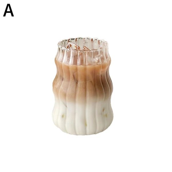 530ml Förtjockad Hög Borosilikatglas Kopp Hushåll Värmebeständig Vatten Dryck M6S0 Smooth style 1PCS