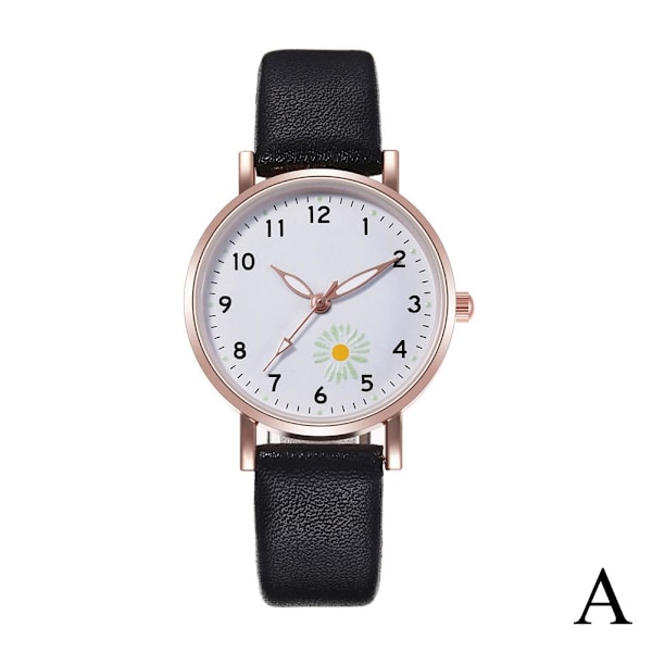 Lysande Klocka Nattlysande Kvinnor Söt Läder Enkla Klockor Liten Urtavla Quartz J4O3 Green One size
