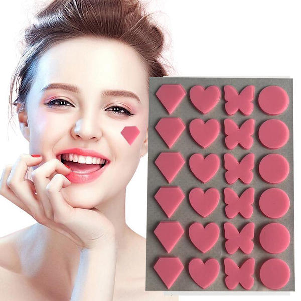Acne Plåster Hjärtan Fjärilar Runda Plåster ч Prof U6T2 U5T8 R G4S9 pink 24pcs