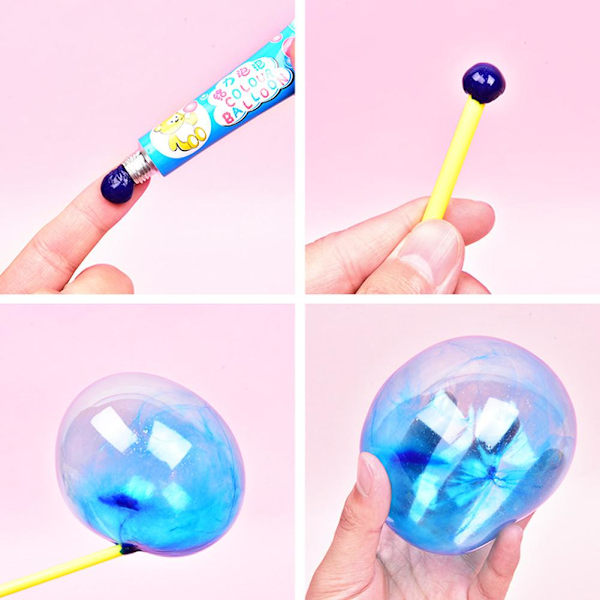 1 st Magisk Bubbellim Leksak Blåsande Färgglad Bubbel Ballong Boll S