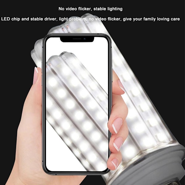 Fullspektrum Ögonskydd LED Majskolv - Liten Skruv Ljus Lampa дυ I2O I9Z1 E27 large screw Cold White