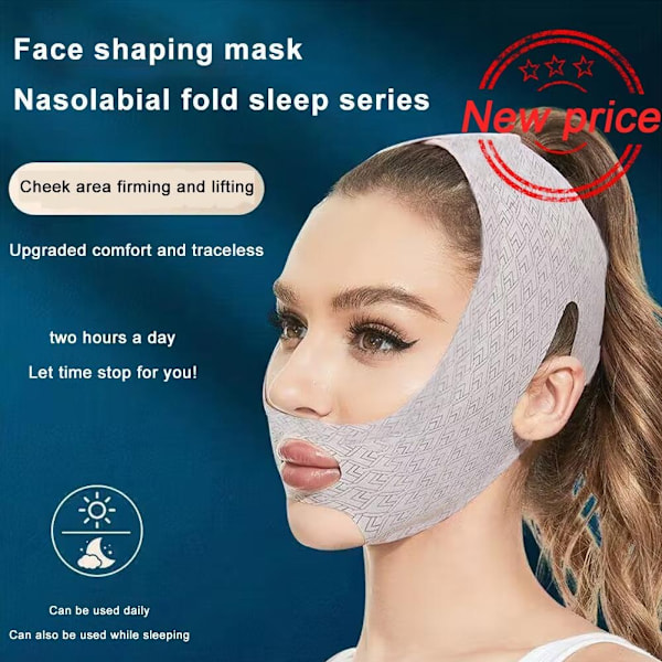 Ansiktsformande Bandage V Ansiktslyftmask Uppstramande Mask Ansikte Nattlinjer Och Andningsbar Dag Y4l6 A 1PCS