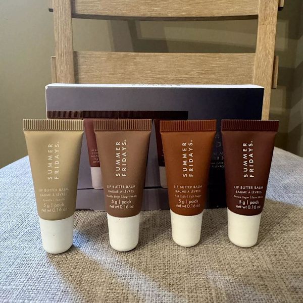 4-DELARS SET SUMMER FRIDAYS The Mini Neutrals Lip Butter Balm Set