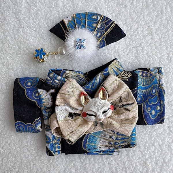 Labubu 17cm V1 Plyschdocka Waifu Sitt Sitt Party Obi Kimono Kläder Docka Q1k9 Blue only clothes no doll