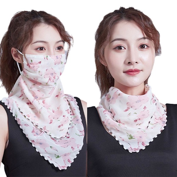 Utomhus Vandring Chiffong Bekväm Sjal Slöja Ansikte Nackskydd L7U9  pink onesize