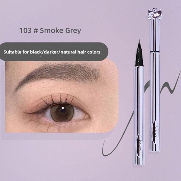 Biya Flytande Vattenfast Ögonbrynspenna Är Mycket Fin, Vattenfast Eyeliner Lätt att Sudda För Varje Vilt E3r1  103 # smoky gray 800mg