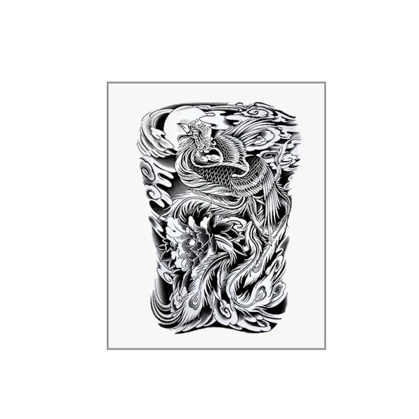 Japanska Tatuering Dekaler Vattentäta Blomma Arm Tatuering Dekaler Traditionella Tatuering Dekaler style 10 1pcs