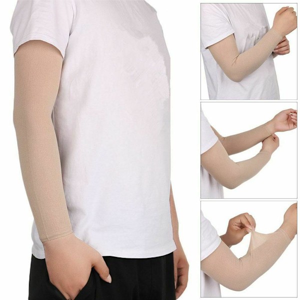 1/2 st Anti-UV Armskydd Hudfärg Sommar Solskydd Concealer Band Tatuering Ärmar W6X0 skin toneA One-size