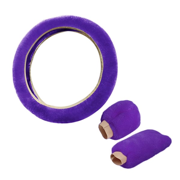 Bilratt Skydd Vinter Bilratt Skydd Plysch Draghandtag Cov ∠ Purple 3pcs