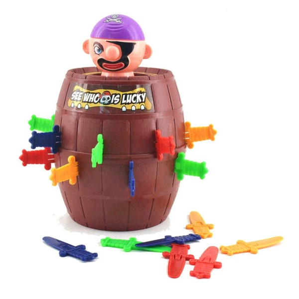 Mini Pirate Bucket Game Toy Trick Roligt brädspel för barn M onesize