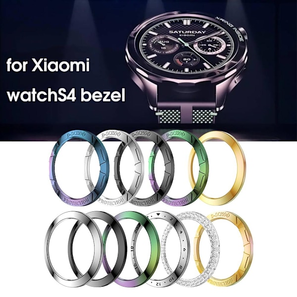 Ersättningsram Metallram Tillbehör för Xiaomi Watch S4 Scale Silver one size