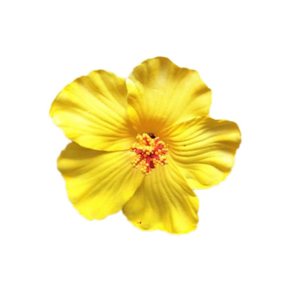 1 Hawaiiansk blomma hårklämma kvinnor flickor mode bohemisk accessoar hår L7B7 yellow one-size