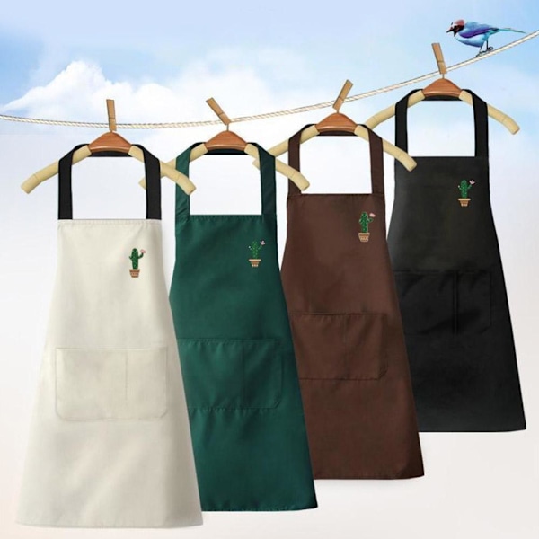 Förkläde Kan Torka Händer Kök Hushåll Högt Värde Vattentätt Skydd Kläder B2N5 white 1pcs