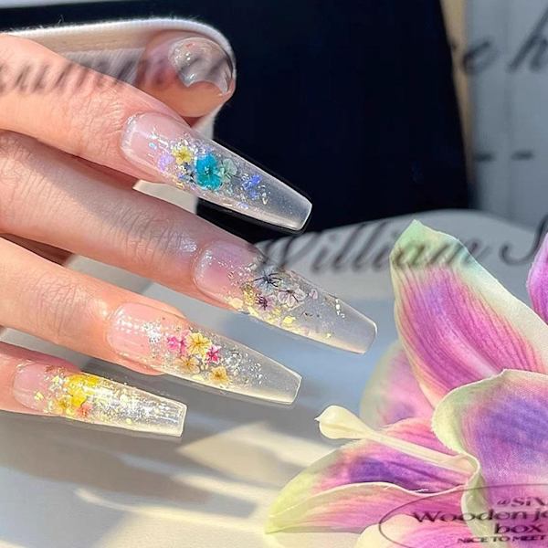 Nagelkonst Tillbehör Netto Röd Sommar Färg Blommor Opal Konst Material Nagel Tillbehör Pulver L9j1 LP-345 1pcs