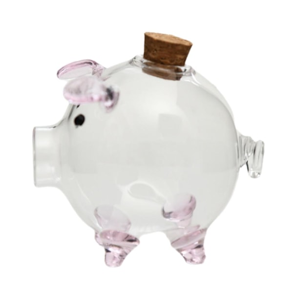 Koreansk TV-serie Spargris Pengabox Grisformad Glasförvaring Lyckosam Spargris Flaskspargris A6h6 Pink 1pcs
