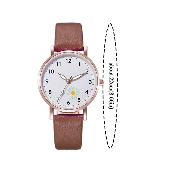 Lysande Klocka Nattlysande Kvinnor Söt Läder Enkla Klockor Liten Urtavla Quartz J4O3 Pink One size